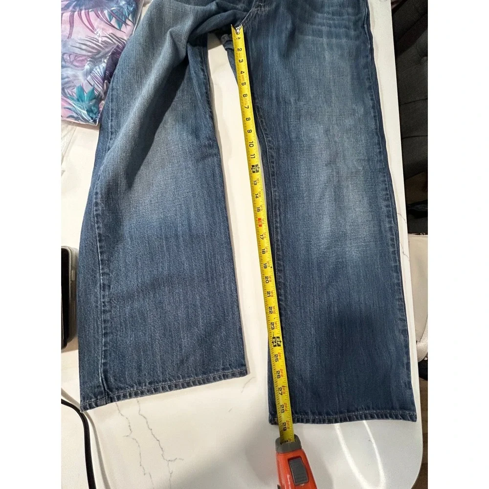 Lucky Brand‎ Taylor Straight Leg Jeans Mens 34x29 Blue Medium Wash Denim Vintage